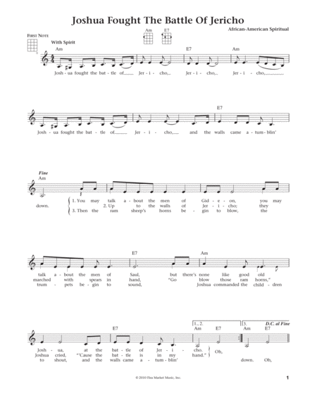 Joshua (Fit The Battle Of Jericho) (from The Daily Ukulele) (arr. Liz and Jim Beloff)