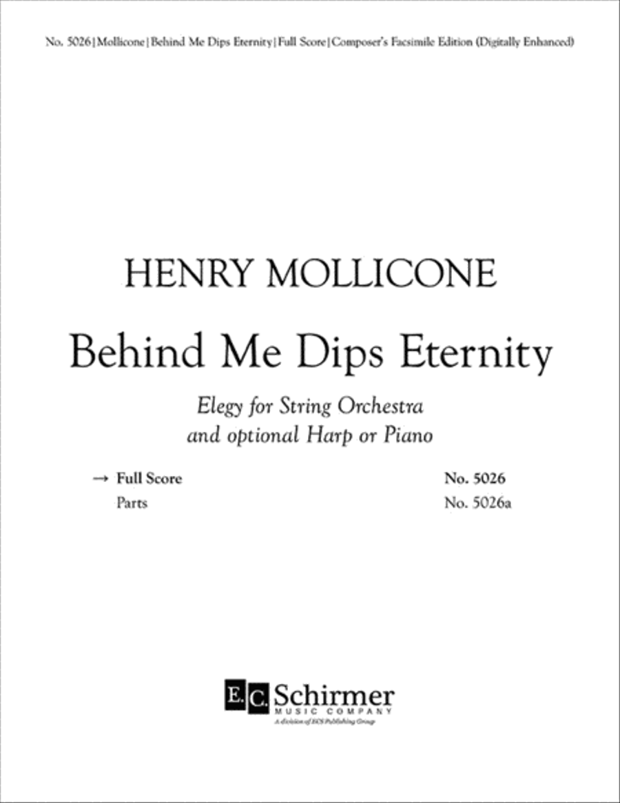 Behind Me Dips Eternity (Score)