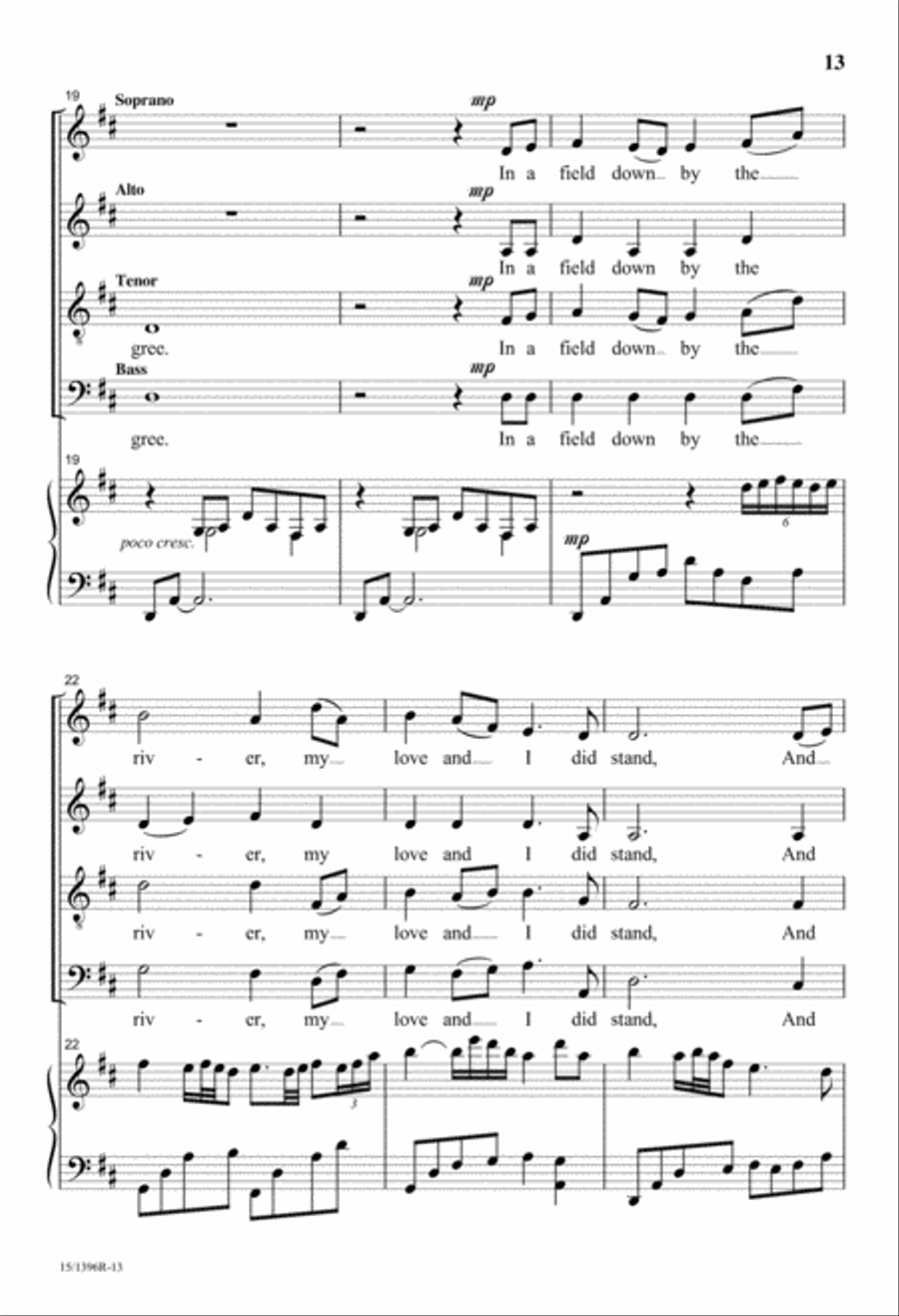 Three Irish Folk Songs Divisi scores gallery preview page 13