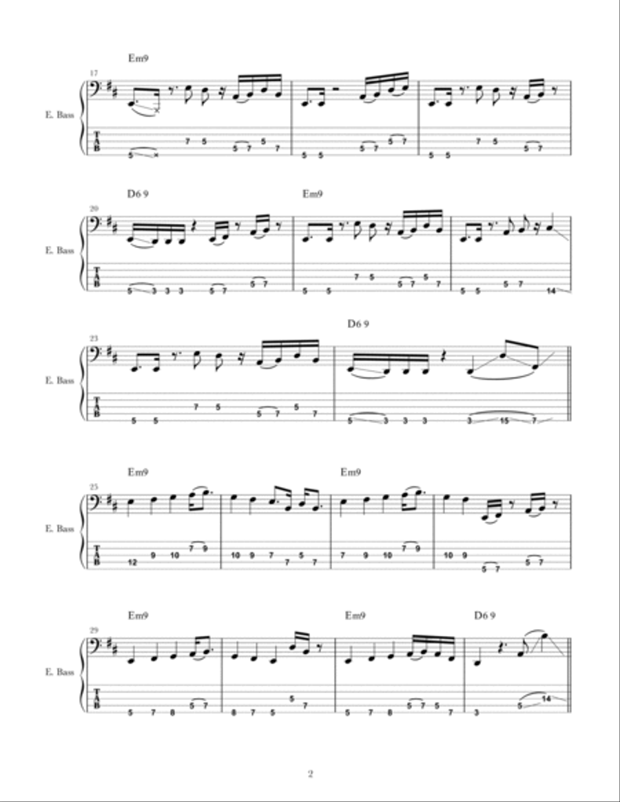 Bad Girl Bass Guitar scores gallery preview page 2