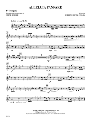 Alleluia Fanfare: 2nd B-flat Trumpet
