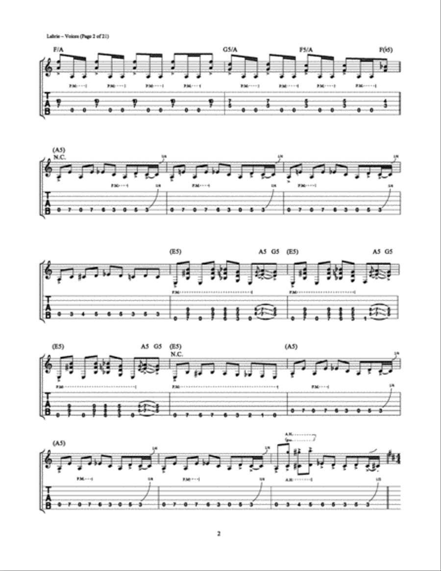 Voices Electric Guitar scores gallery preview page 2