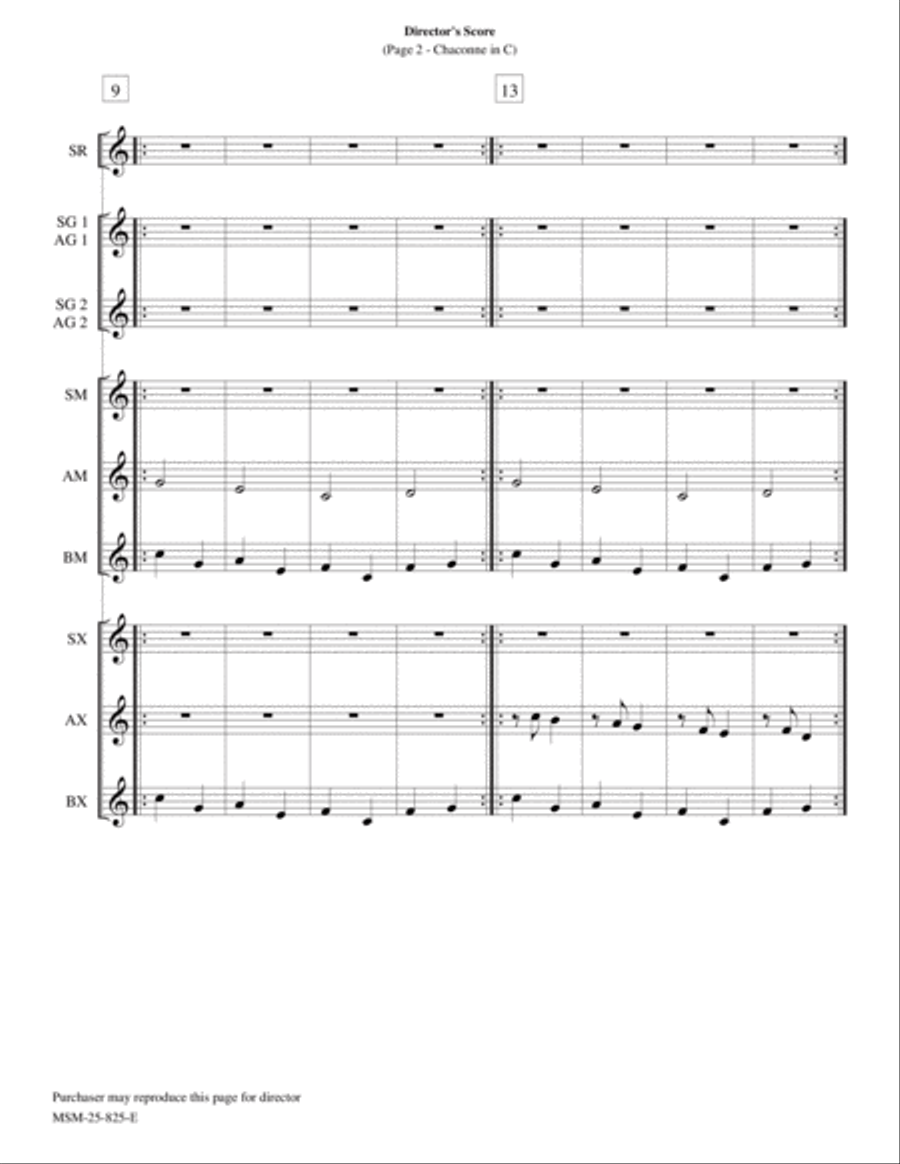 Chaconne in C Orff Instrument scores gallery preview page 2