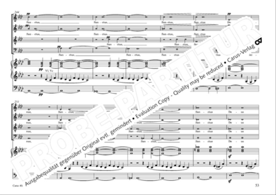 Missa sacra C Minor 4-Part scores gallery preview page 54