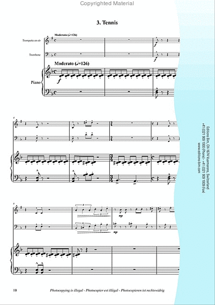 3 Petits matches Trumpet scores gallery preview page 6