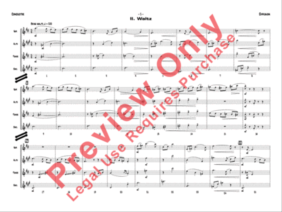 Diffusion for Sax Quartet Small Ensemble scores gallery preview page 8