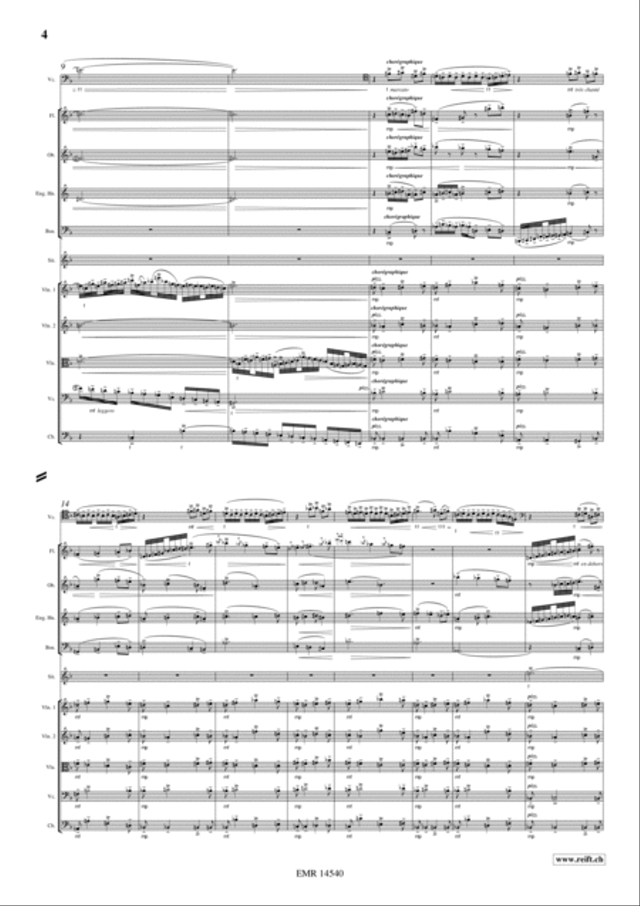Cello Concerto Glints and Stars Chamber Orchestra scores gallery preview page 4
