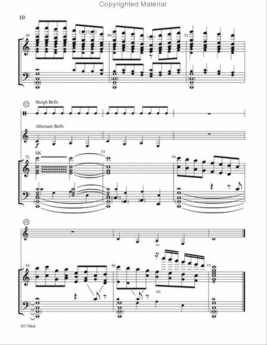 Nativity Carol Handbell Choir scores gallery preview page 5