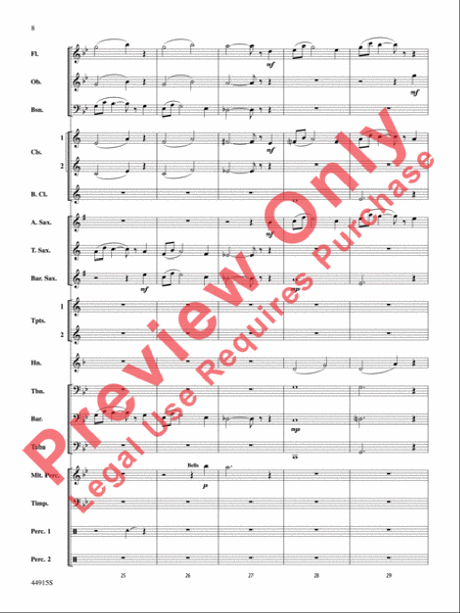 Transylvanian Lullaby Concert Band scores gallery preview page 9