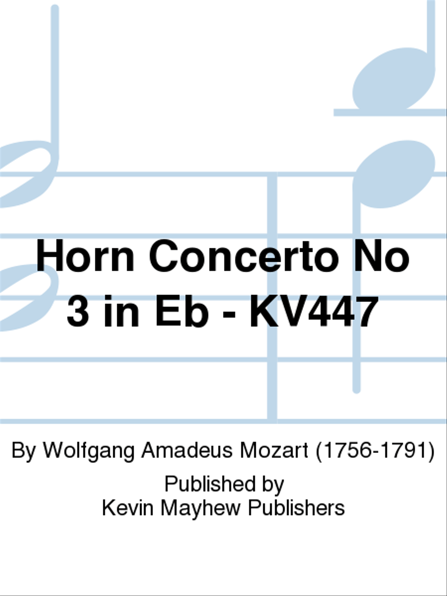 Horn Concerto No 3 in Eb - KV447 Horn Solo scores gallery preview page 1