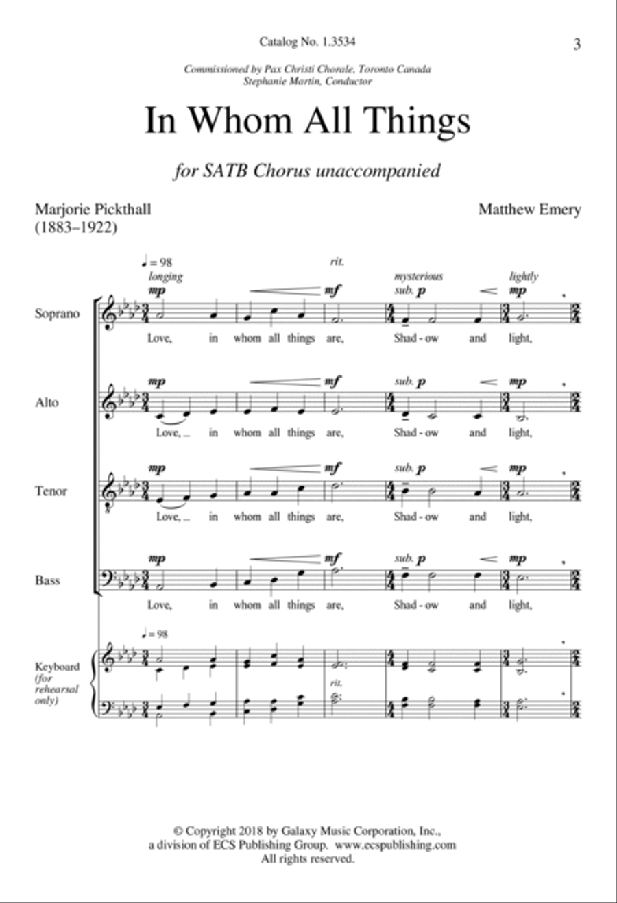 In Whom All Things 4-Part scores gallery preview page 2