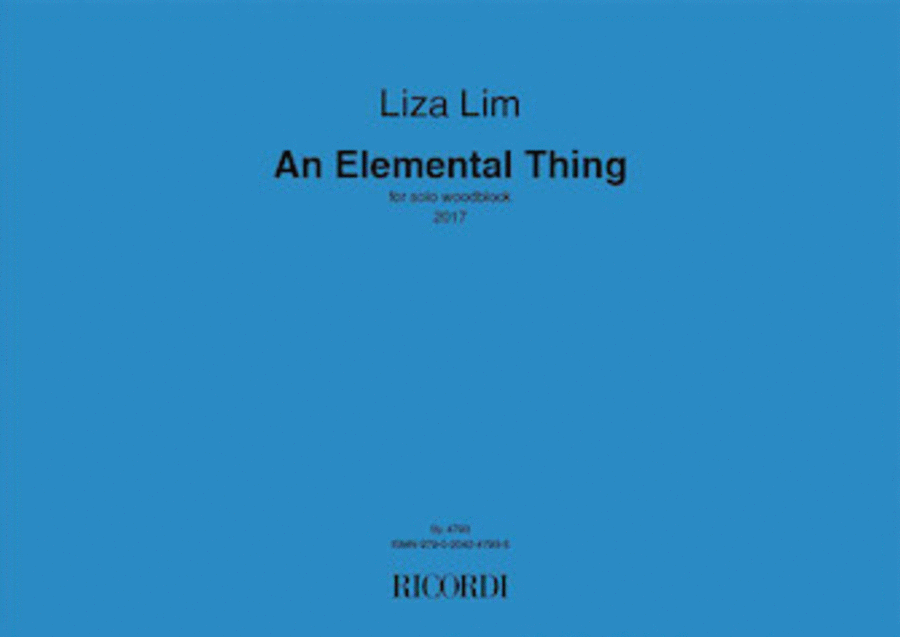An Elemental Thing Percussion scores gallery preview page 1