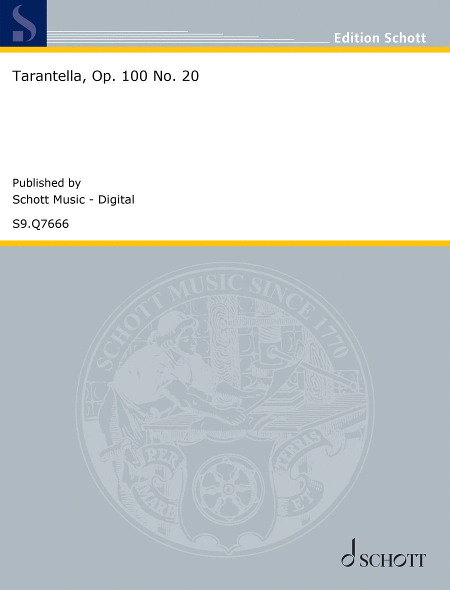 Tarantella, Op. 100 No. 20 Piano Solo scores gallery preview page 1