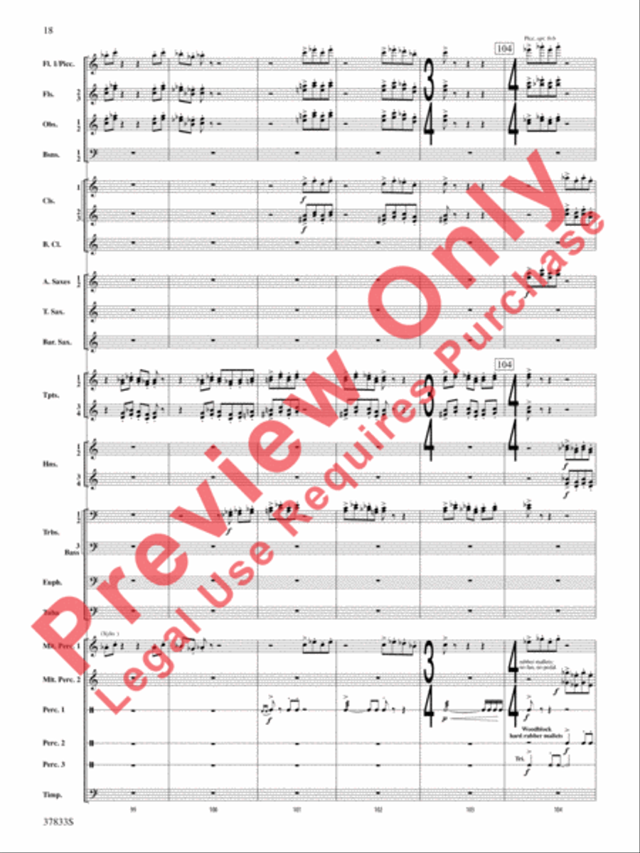 Symphonic Essay Symphonic Essay Concert Band scores gallery preview page 19