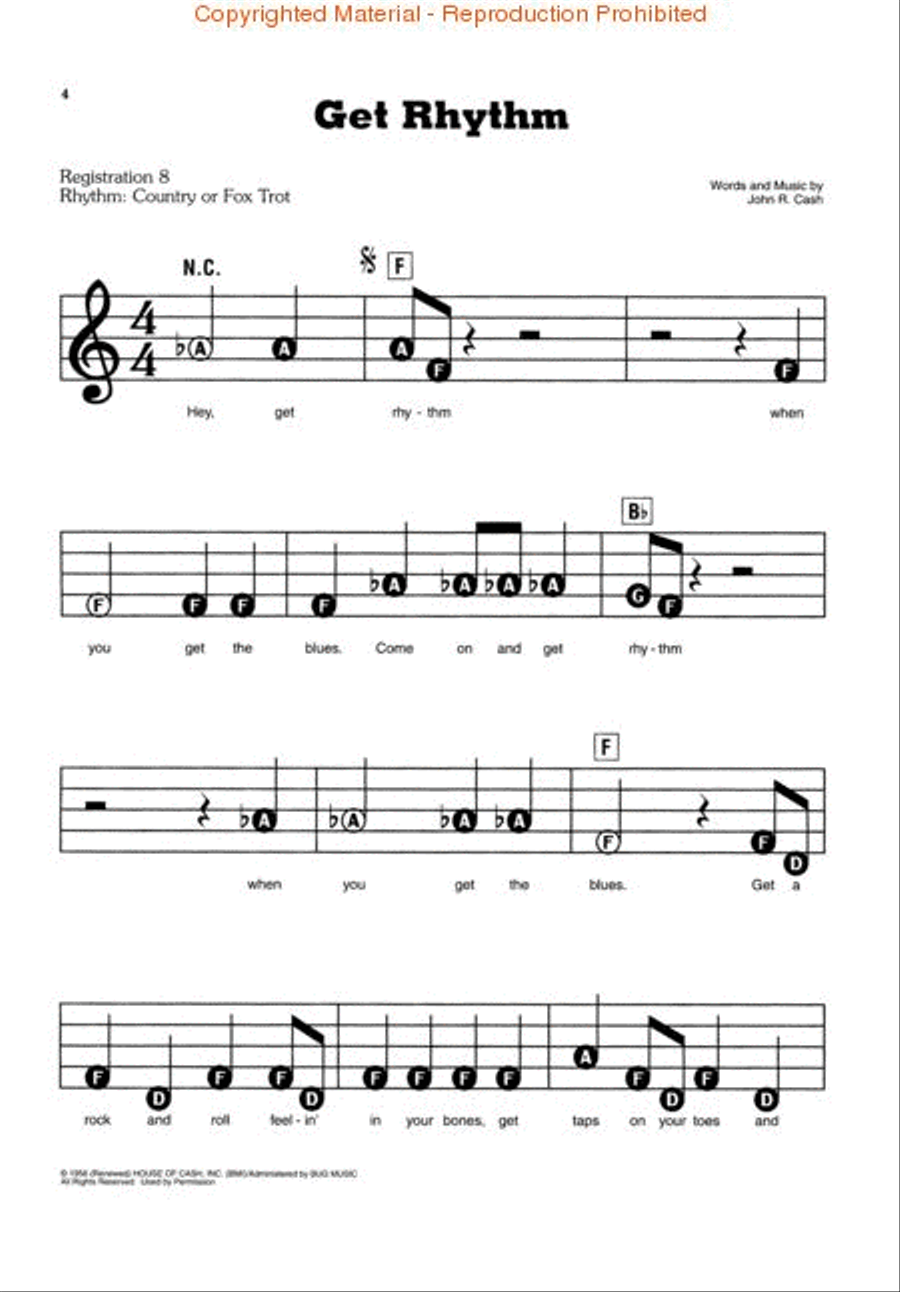 Walk the Line Electronic Keyboard scores gallery preview page 2