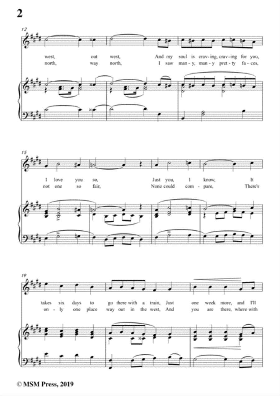 Abe Olman-Down Among the Sheltering Palms,in E Major,for Voice&Piano Voice scores gallery preview page 4