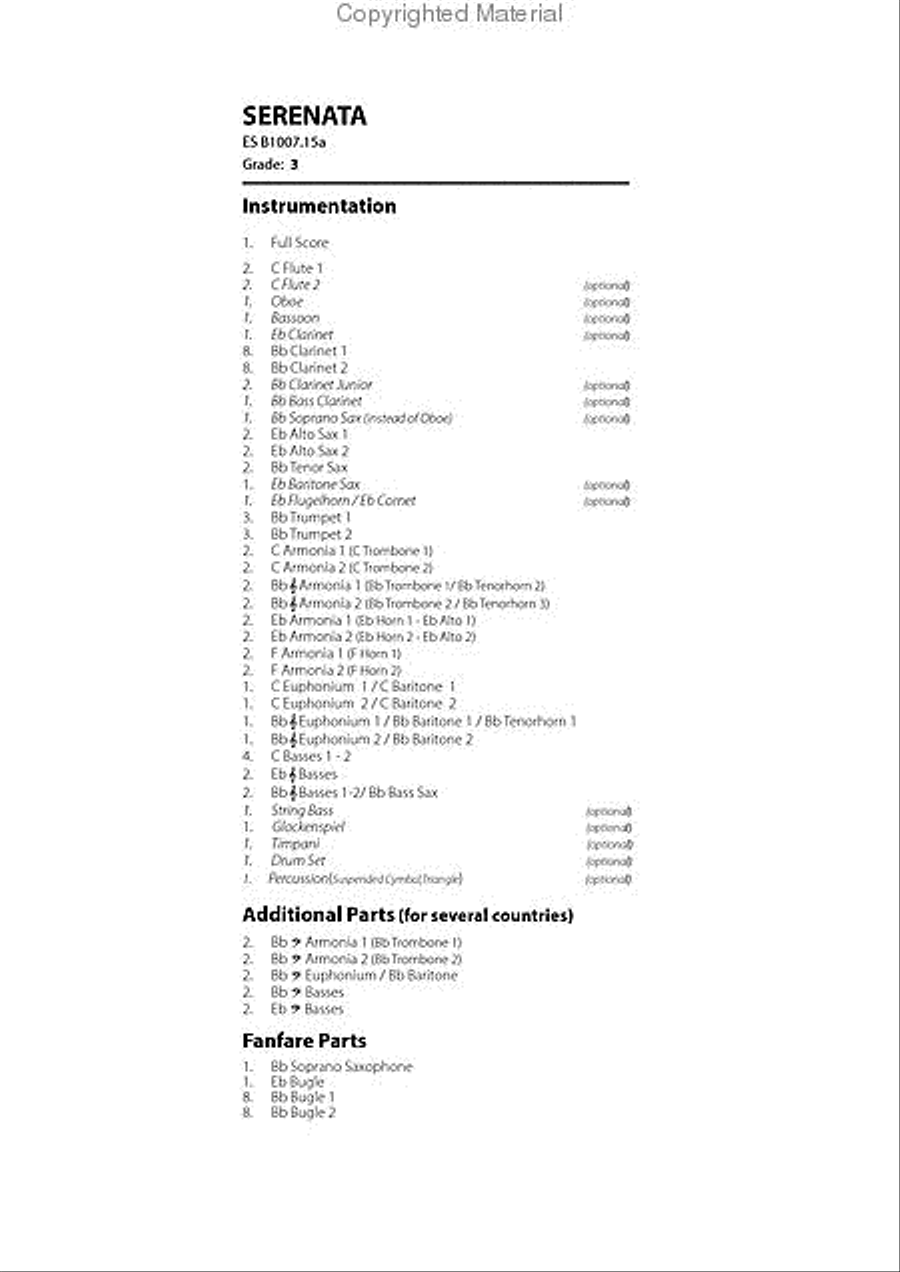 Serenata Serenata Concert Band scores gallery preview page 2