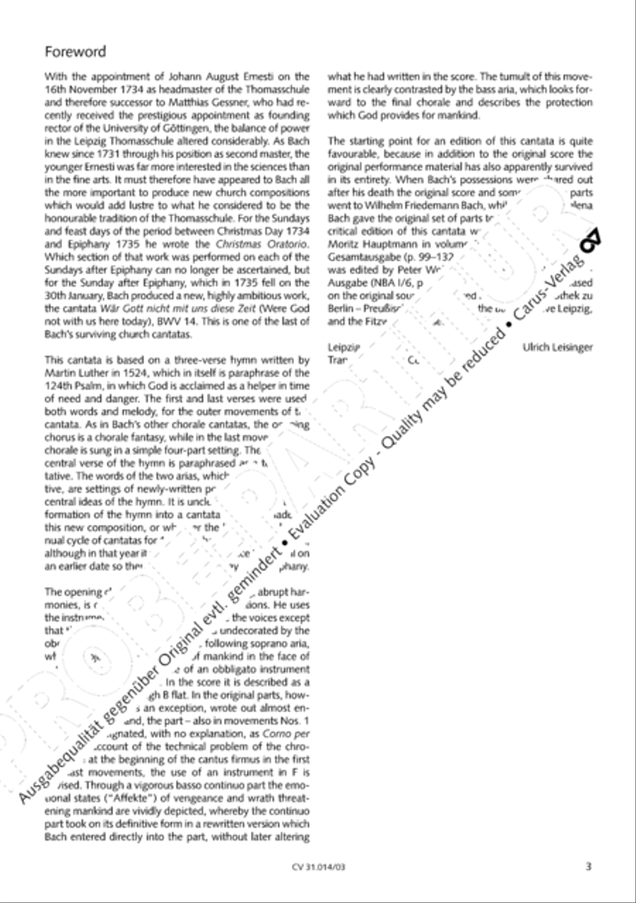 Were God not with us here today (War Gott nicht mit uns diese Zeit) STB scores gallery preview page 4
