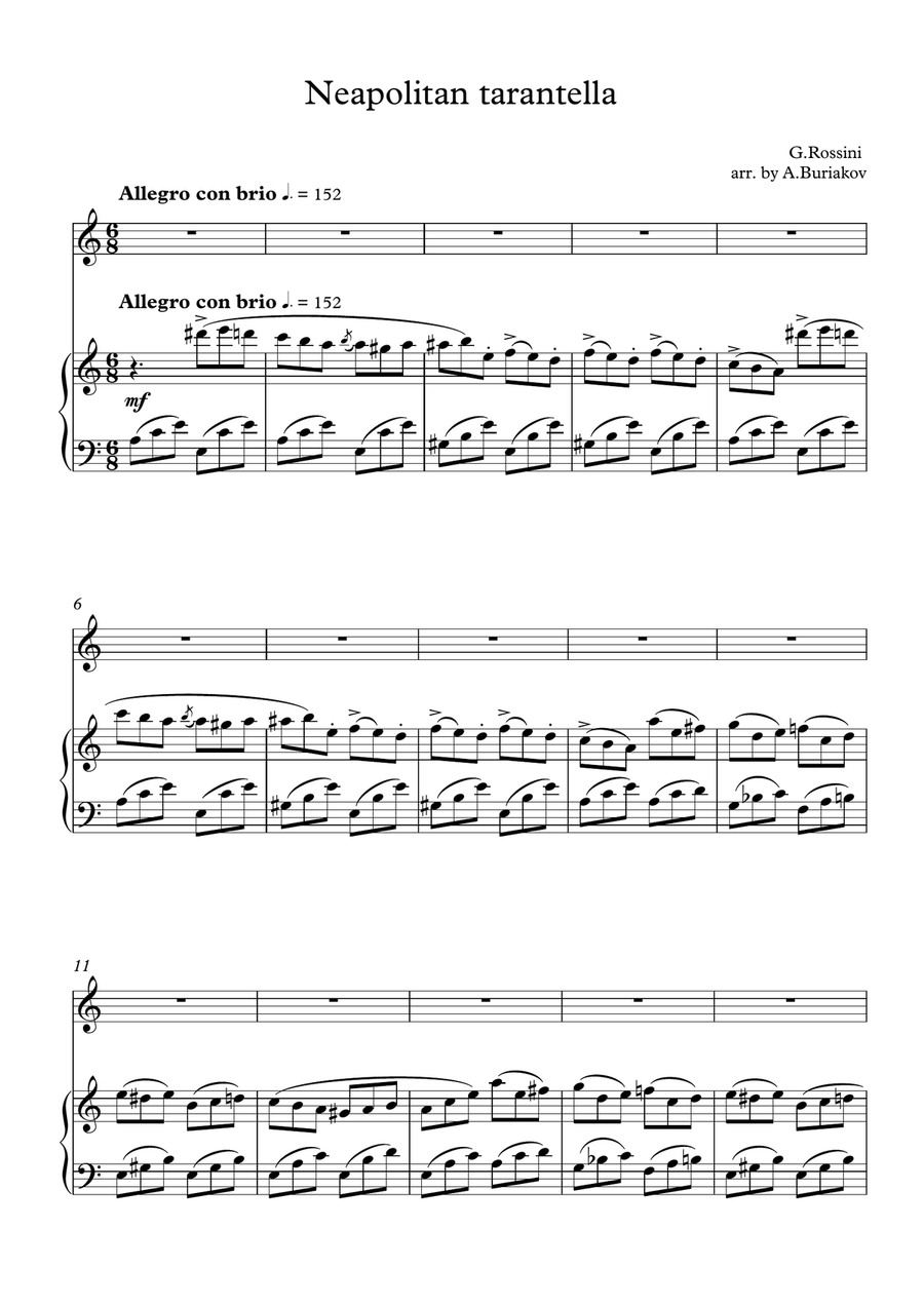 Neapolitan Tarantella (flute) Neapolitan Tarantella (flute) Woodwind Duet scores gallery preview page 4