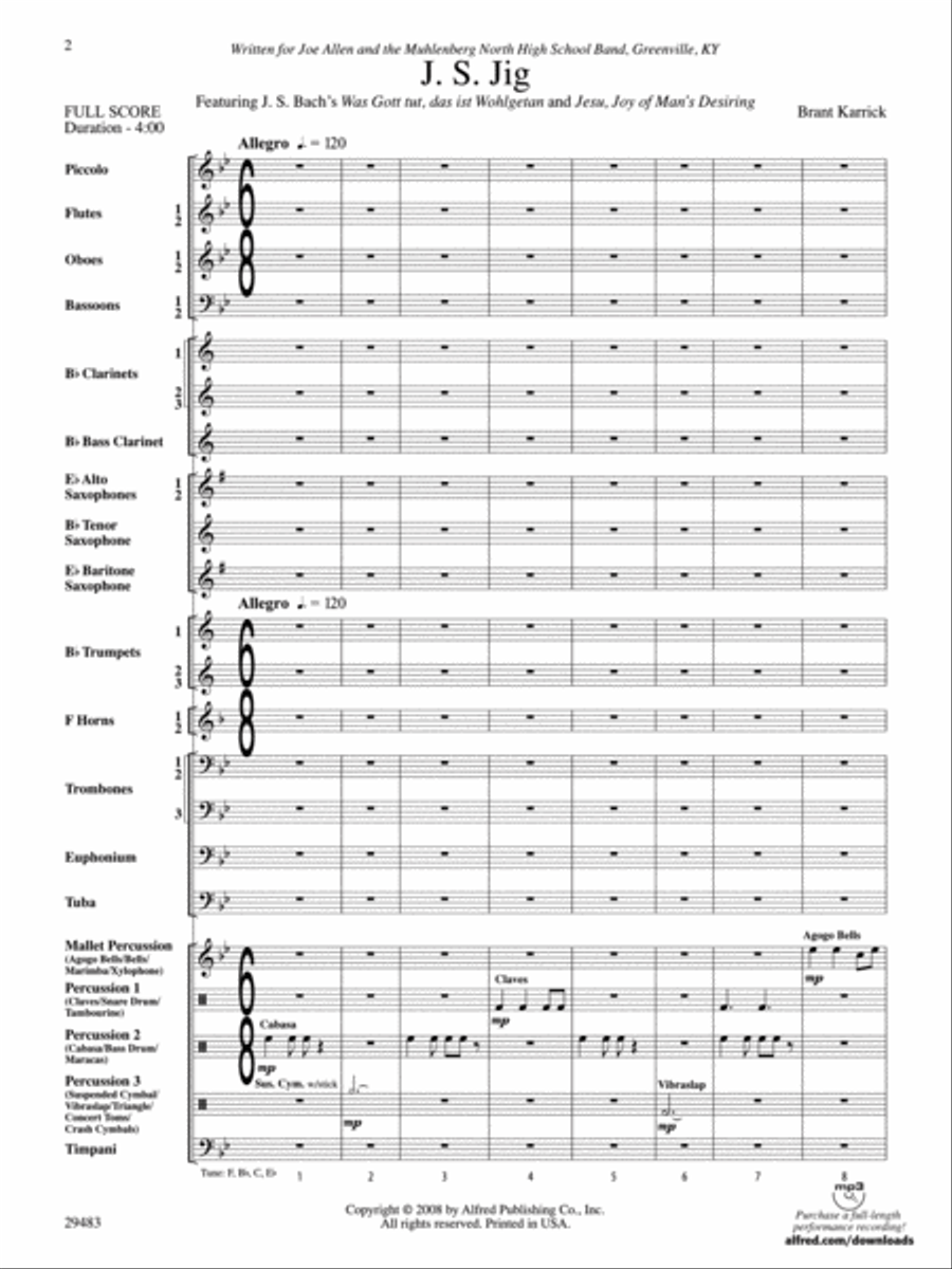 J. S. Jig Concert Band scores gallery preview page 2