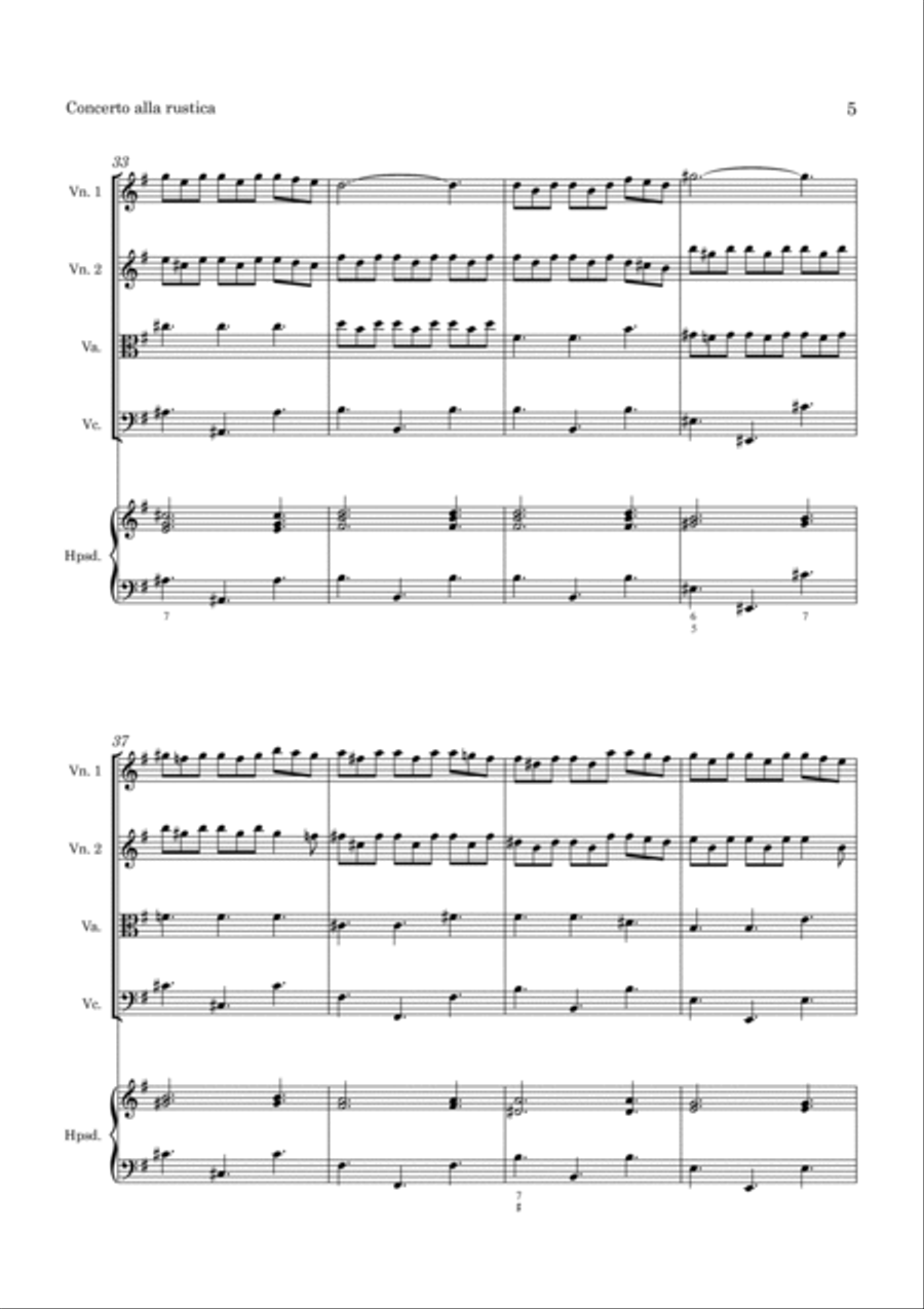 Vivaldi Concerto Alla Rustica RV 151 for String Orchestra String Orchestra scores gallery preview page 6