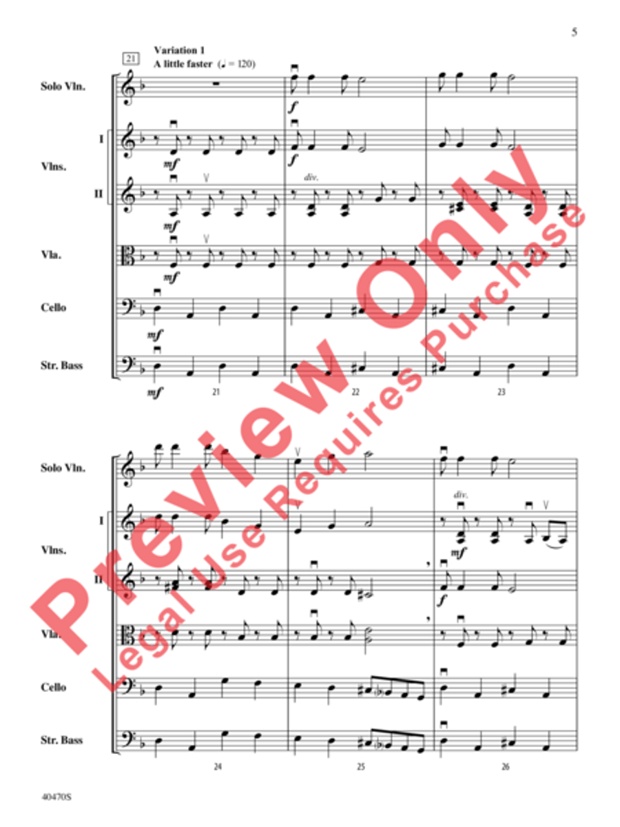 Hungarian Variations String Orchestra scores gallery preview page 6