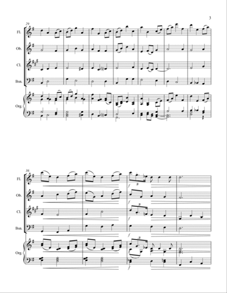 Elgar - Nimrod from Enigma Variations (for Woodwind Quartet) Woodwind Quartet scores gallery preview page 4