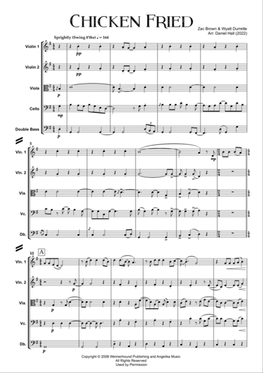Chicken Fried String Quintet scores gallery preview page 4
