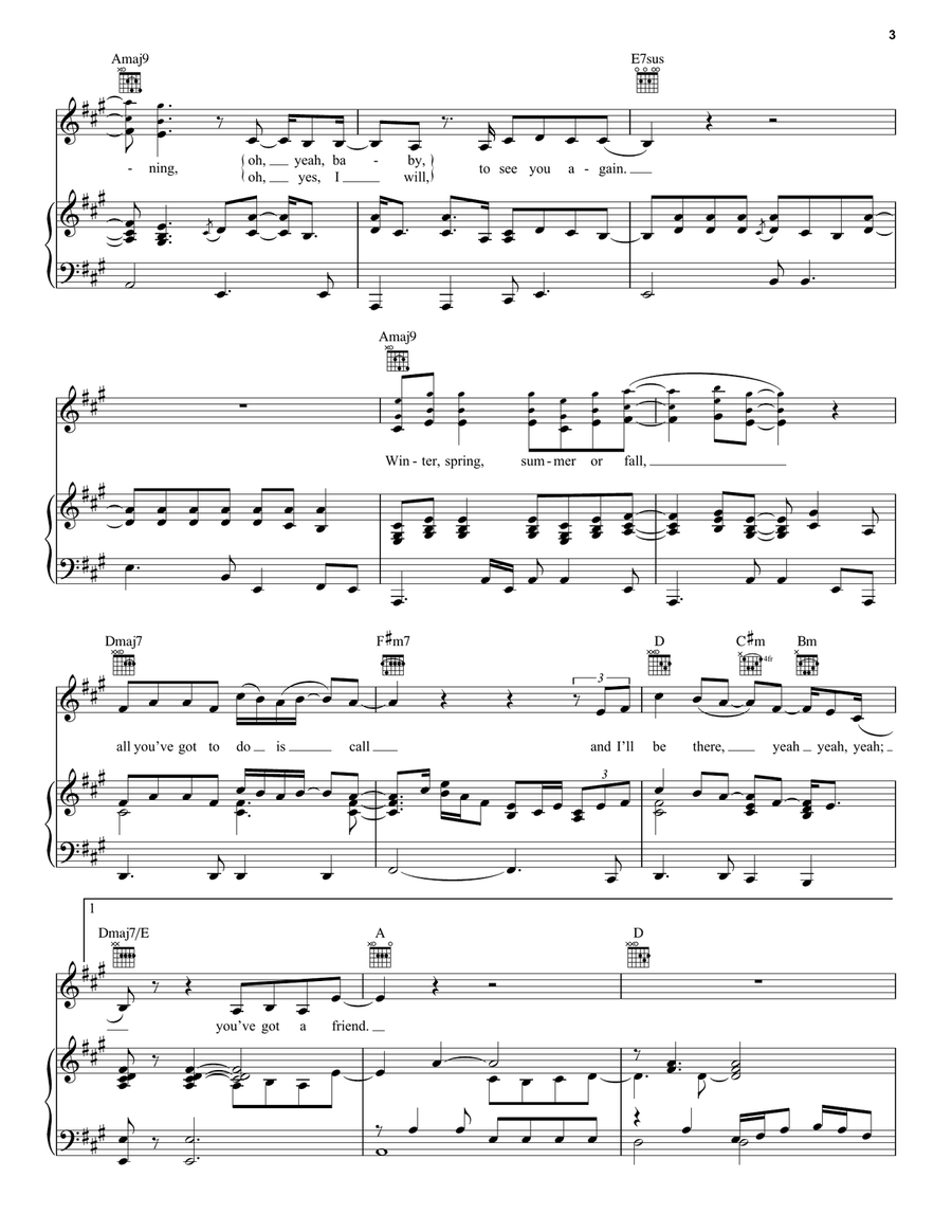 You've Got A Friend Acoustic Guitar scores gallery preview page 3