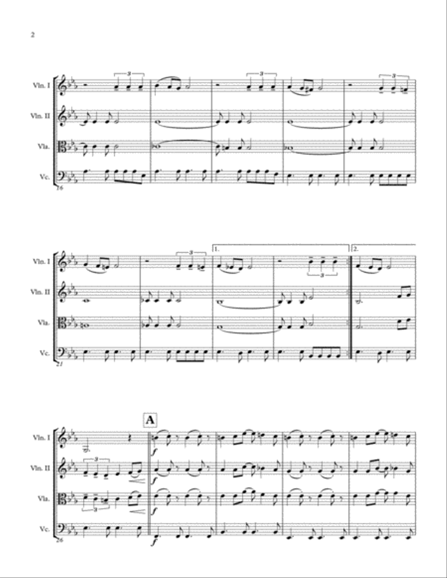 Can't Take My Eyes Off Of You String Quartet scores gallery preview page 4