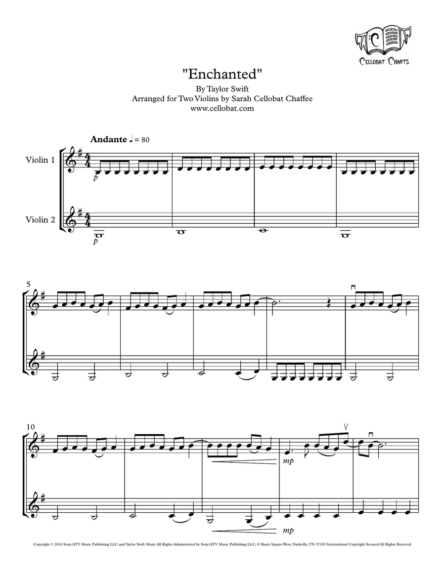 Enchanted String Duet scores gallery preview page 1