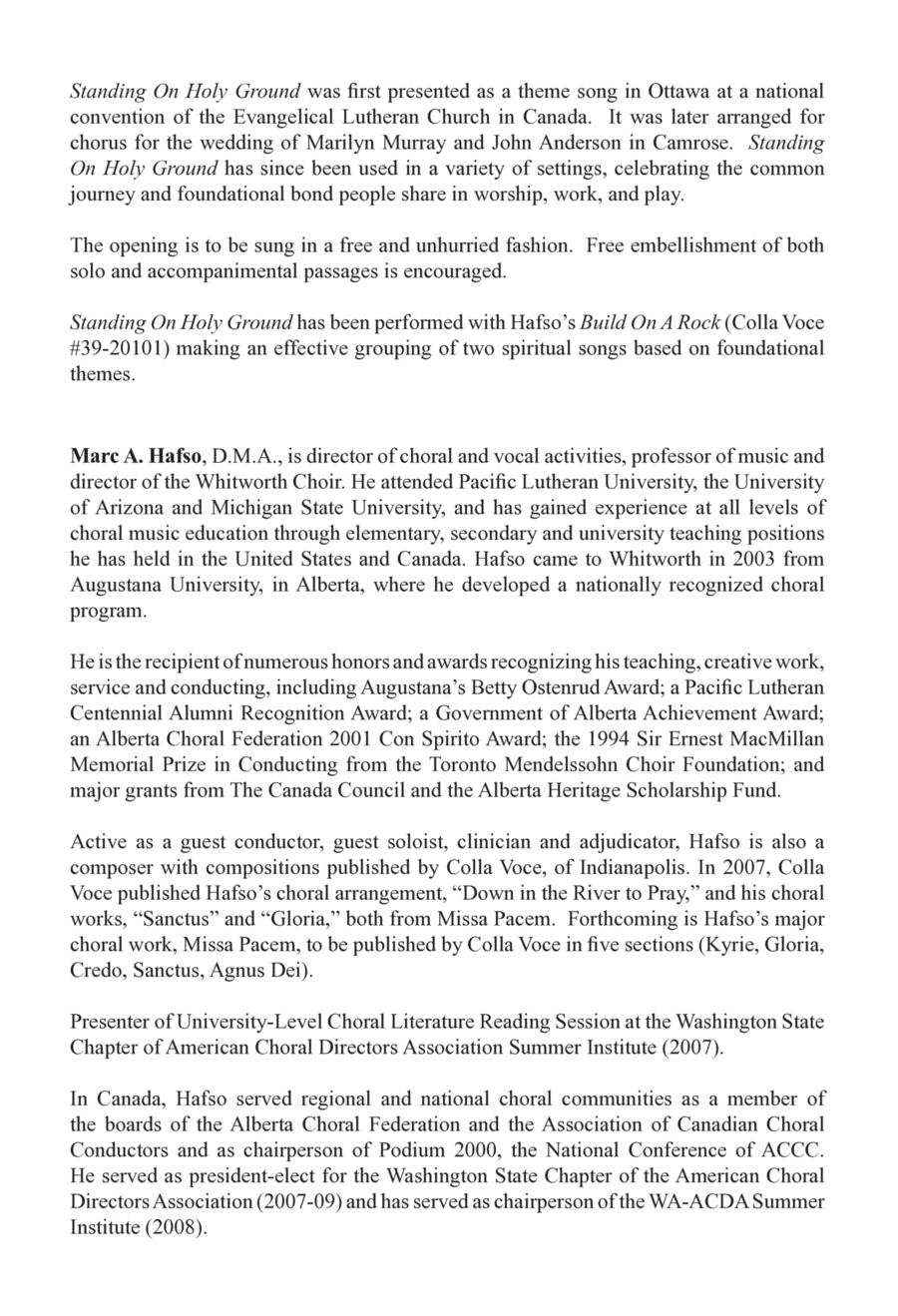 Standing On Holy Ground 4-Part scores gallery preview page 1