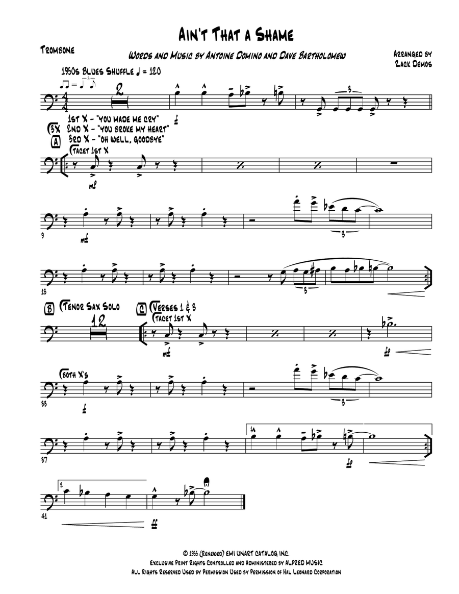 Ain't That A Shame Large Ensemble scores gallery preview page 6