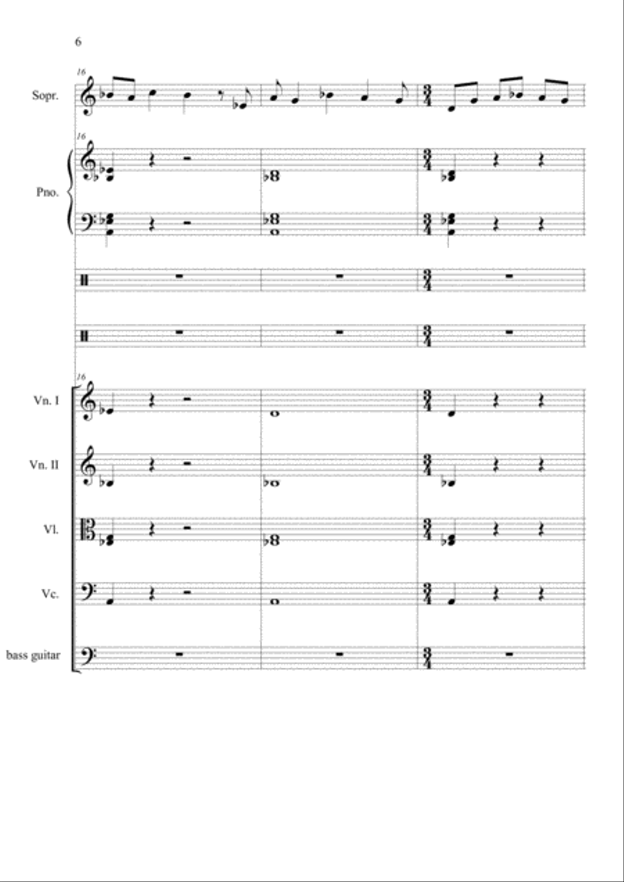 V 120/ Concert for voice and chamber orshestra Jazz Ensemble scores gallery preview page 6