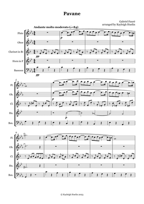 Pavane by Gabriel Faure - Wind quintet