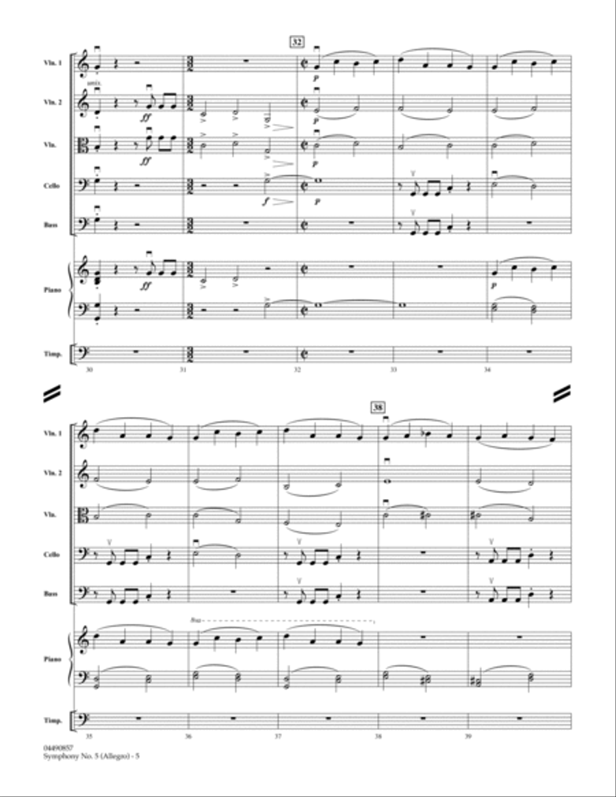 Symphony No. 5 (Allegro) - Full Score Score scores gallery preview page 5
