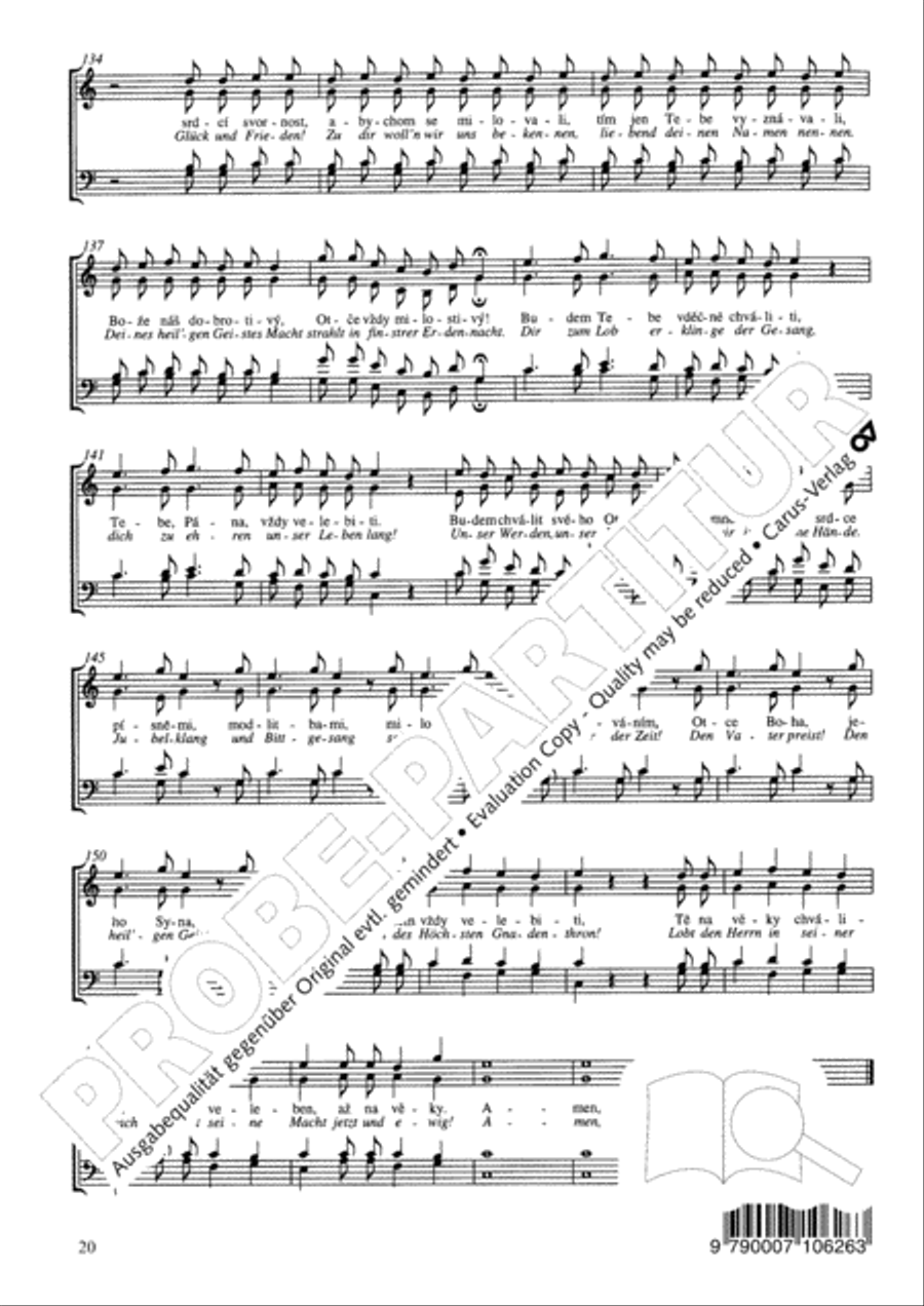 Missa pastoralis bohemica 4-Part scores gallery preview page 21