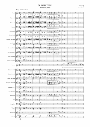 Ah! Je veux vivre (from Romeo and Juliet) arranged for soprano solo and concert band