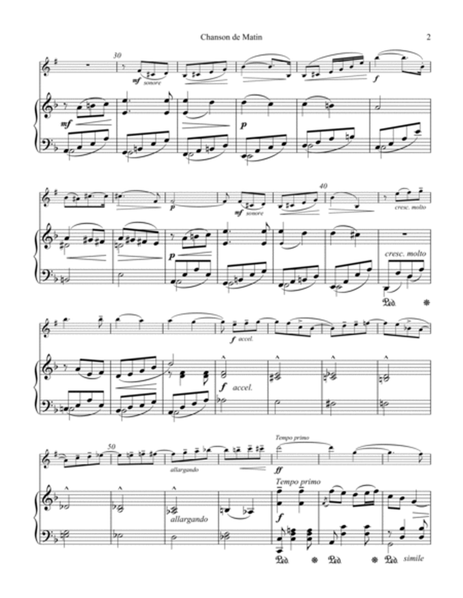 Chanson de Matin Op. 15 for clarinet in Bb and piano image number null