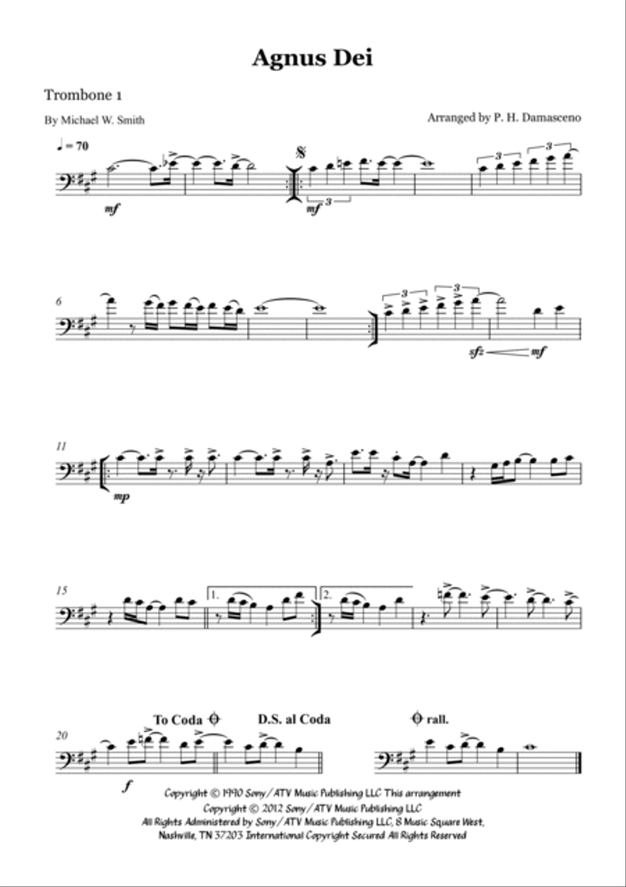 Agnus Dei Agnus Dei Small Ensemble scores gallery preview page 3