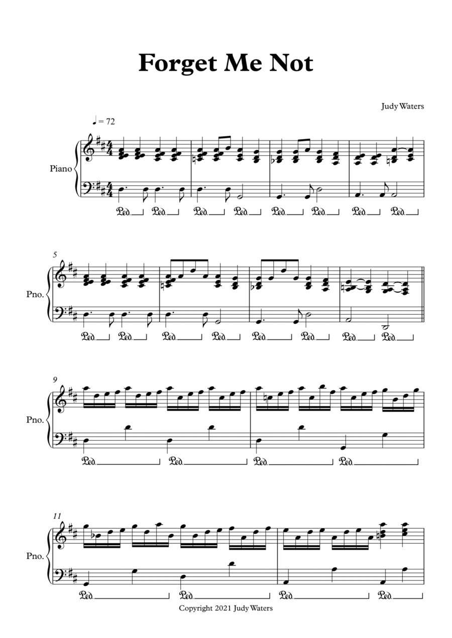 Forget Me Not Piano Method scores gallery preview page 1