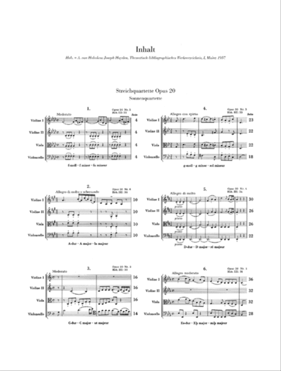 String Quartets, Vol. IV, Op. 20 (Sun Quartets) String Quartet scores gallery preview page 2