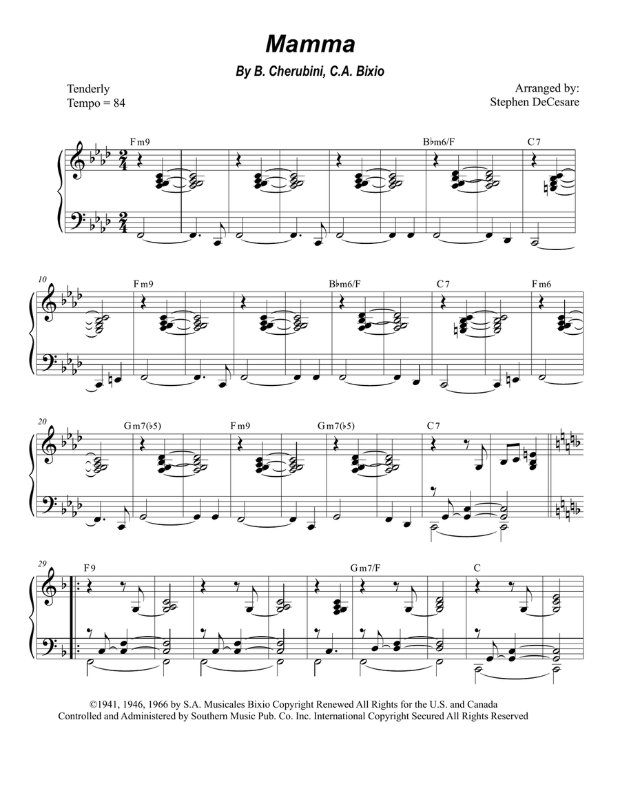 Mama (mamma) Brass Duet scores gallery preview page 6