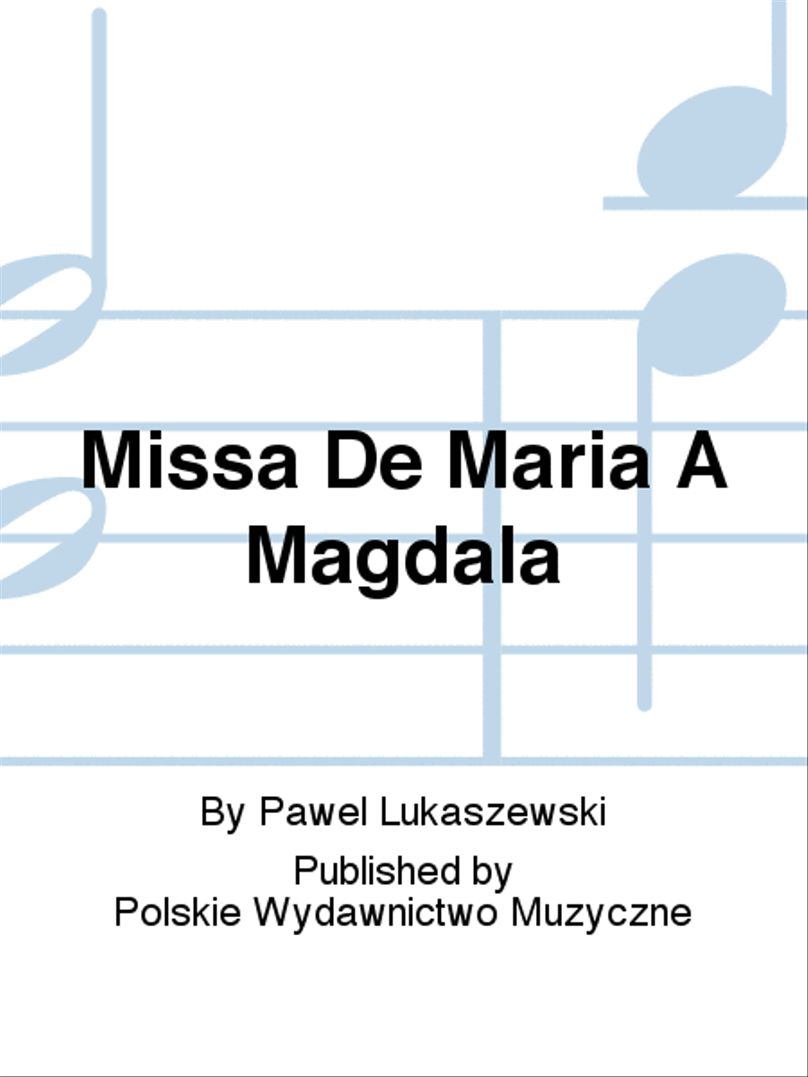 Missa De Maria A Magdala 4-Part scores gallery preview page 1