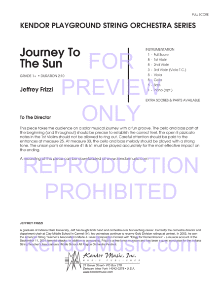 Journey To The Sun (Full Score)