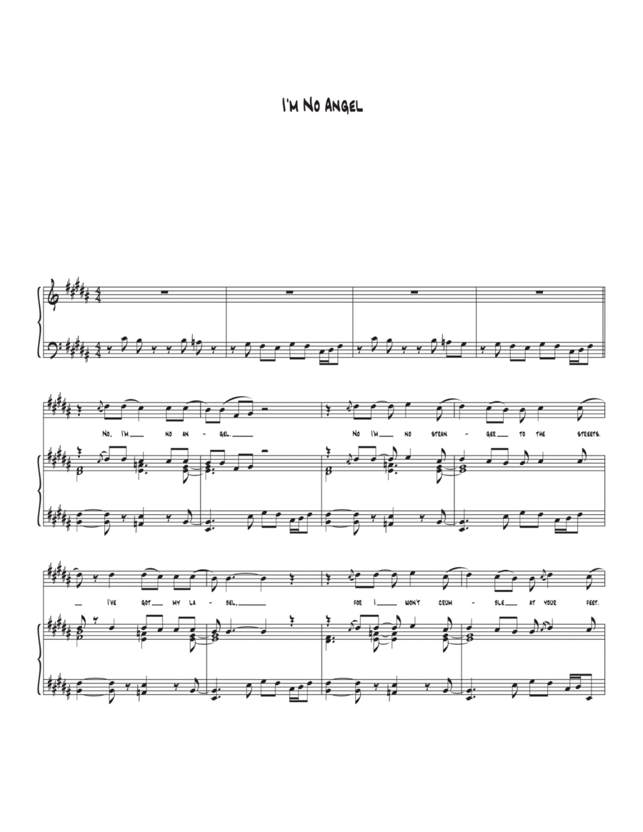 I'm No Angel Voice scores gallery preview page 1