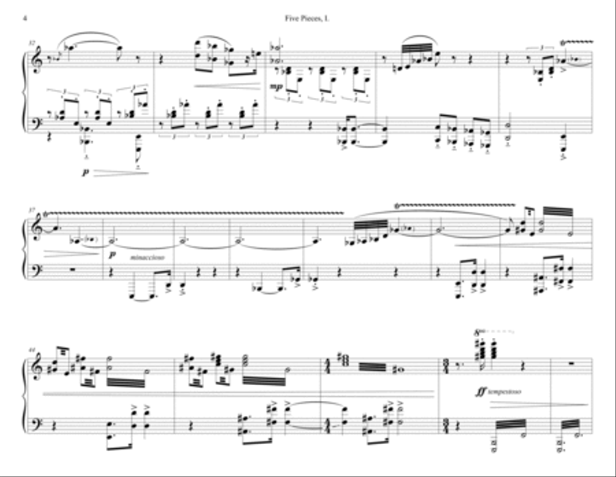 Five Pieces Piano Solo scores gallery preview page 4