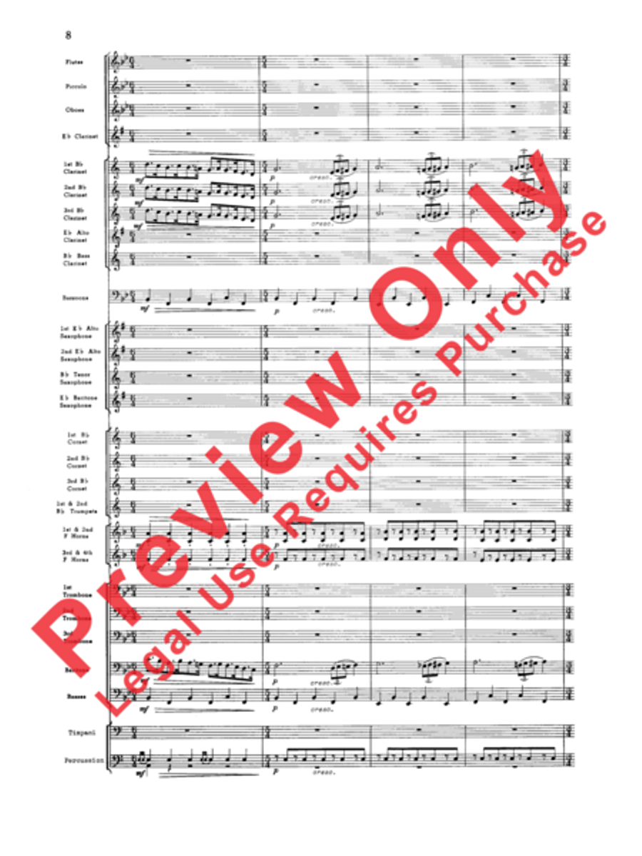 Third Suite (I. March, II. Waltz, III. Rondo) Concert Band scores gallery preview page 10