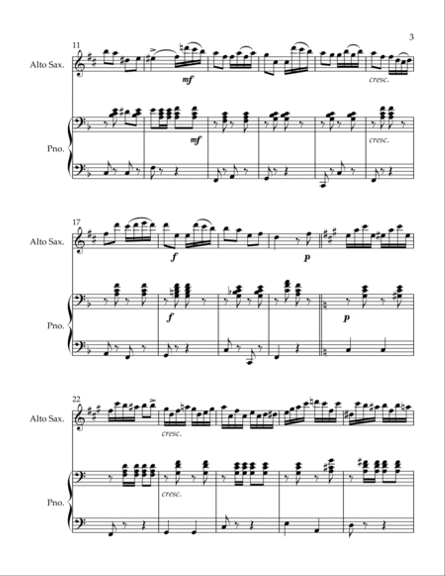 Abonnenten Alto Saxophone scores gallery preview page 3