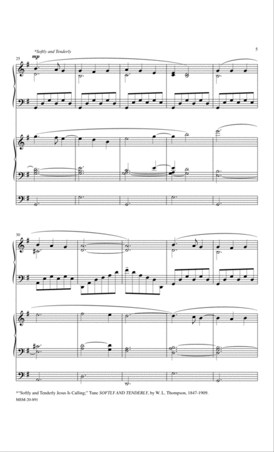 A Gospel Prelude Duet for Piano and Organ Organ scores gallery preview page 3